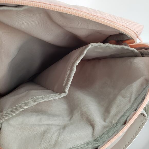 Tablet iPad Crossbody Carrying Case Bag Light Pink Softsided Canvas Zip Closures - Picture 3 of 7